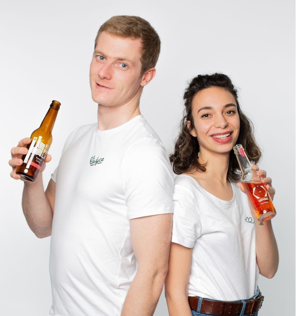 Camille et Pierre-Antoine, co-fondateurs de Calyce, la boutique de cidre en ligne 