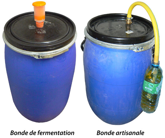 Cuve de fermentation avec bonde barboteur pour cidre et bière - Tom Press 