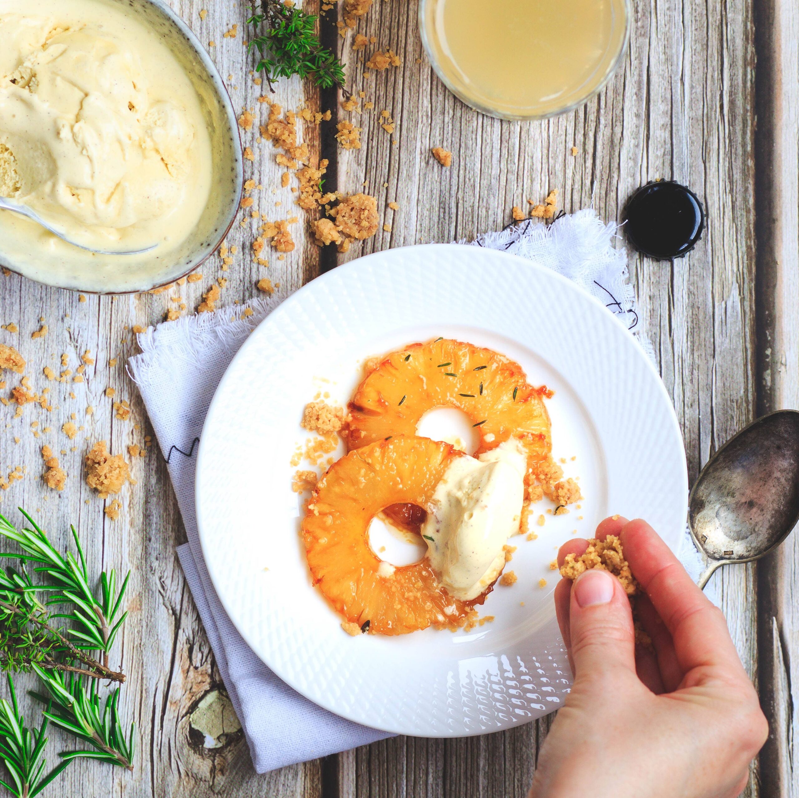 ananas Ananas rôti au poiré